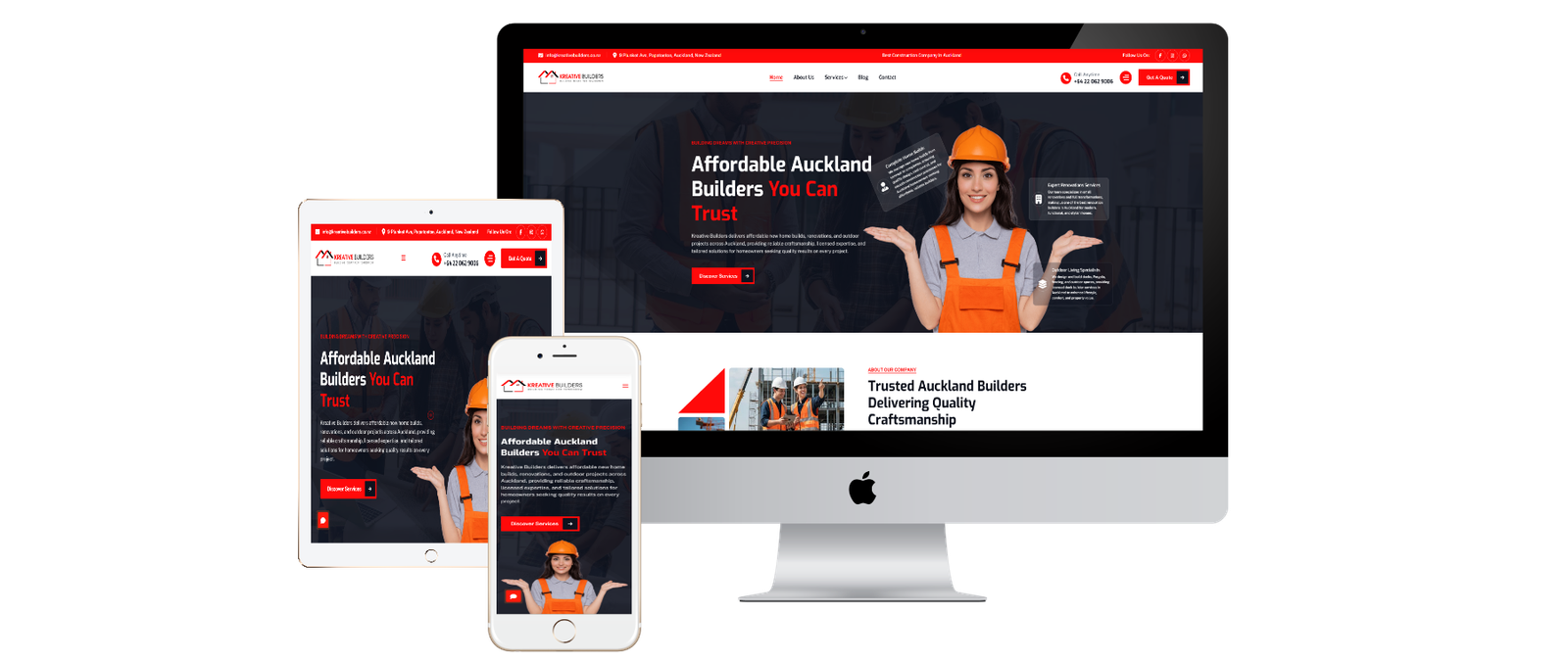 Creative agency website showcasing branding and design services.